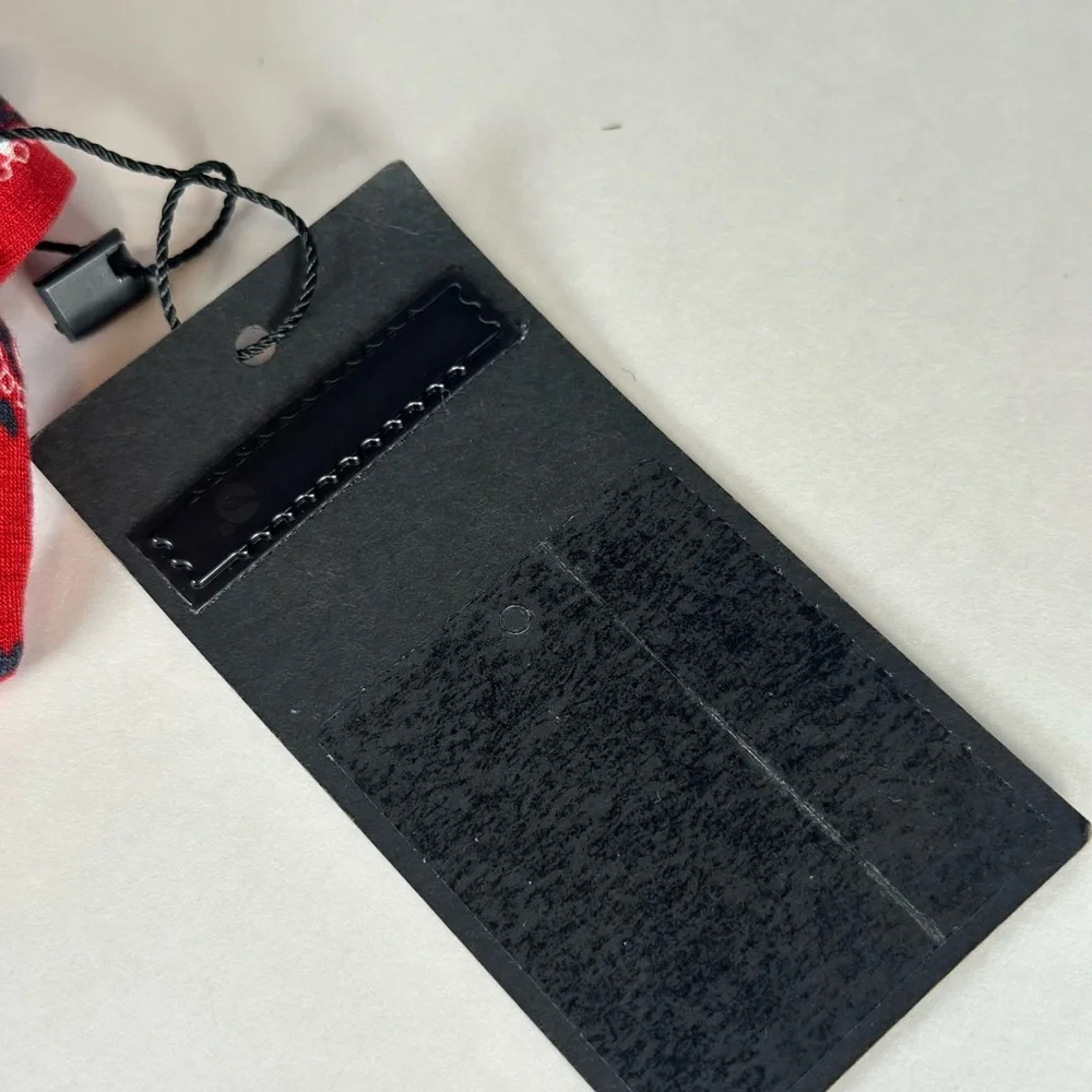 NWT YSL Saint Laurent Red Bandana-Print  Scarf Scrunchie Hair Accessory